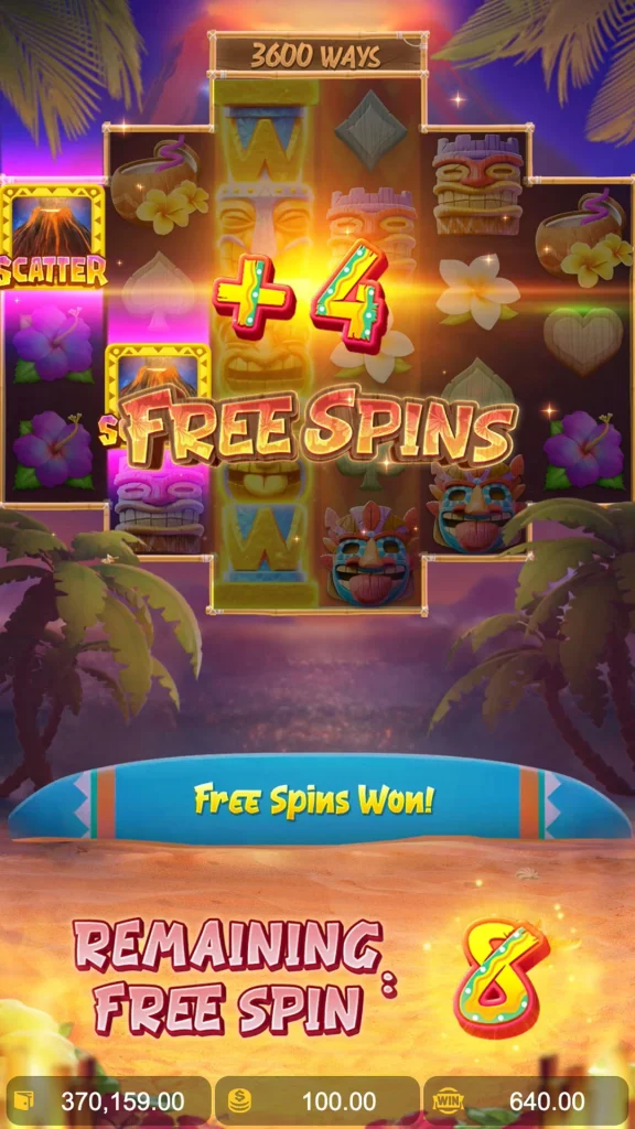 hawaiian tiki free spin 5