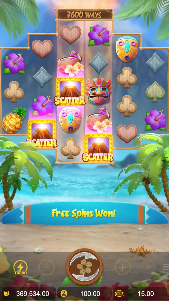 hawaiian tiki free spin