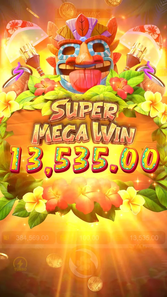 hawaiian tiki super mega win