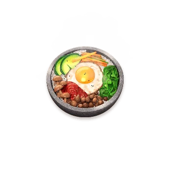 the queen's bimbap chicken symbol